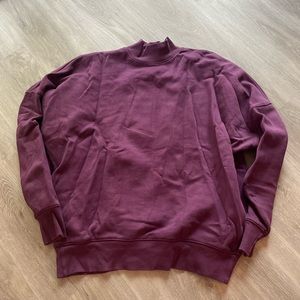 Aritzia Plum Mock Neck Sweatshirt